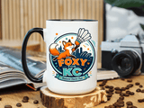 Kansas City Badminton Mug, Foxy for KC Coffee Cup, Funny Shuttlecock Lover Gift, KC Sports Fan Mug, Badminton Player Present
