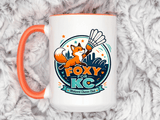 Kansas City Badminton Mug, Foxy for KC Coffee Cup, Funny Shuttlecock Lover Gift, KC Sports Fan Mug, Badminton Player Present