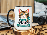 Personalized Cat Lover Mug, Custom Cat Name Coffee Cup, Official Snack Inspector Cat Mug, Funny Pet Parent Gift for Cat Owners
