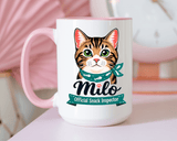 Personalized Cat Lover Mug, Custom Cat Name Coffee Cup, Official Snack Inspector Cat Mug, Funny Pet Parent Gift for Cat Owners
