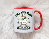 Funny Goose Coffee Mug, Full Honk Mode Duck Mug, Silly Bird Lover Gift, Goose Humor Cup for Coworkers, Animal Lover Coffee Mug