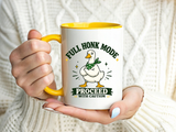Funny Goose Coffee Mug, Full Honk Mode Duck Mug, Silly Bird Lover Gift, Goose Humor Cup for Coworkers, Animal Lover Coffee Mug