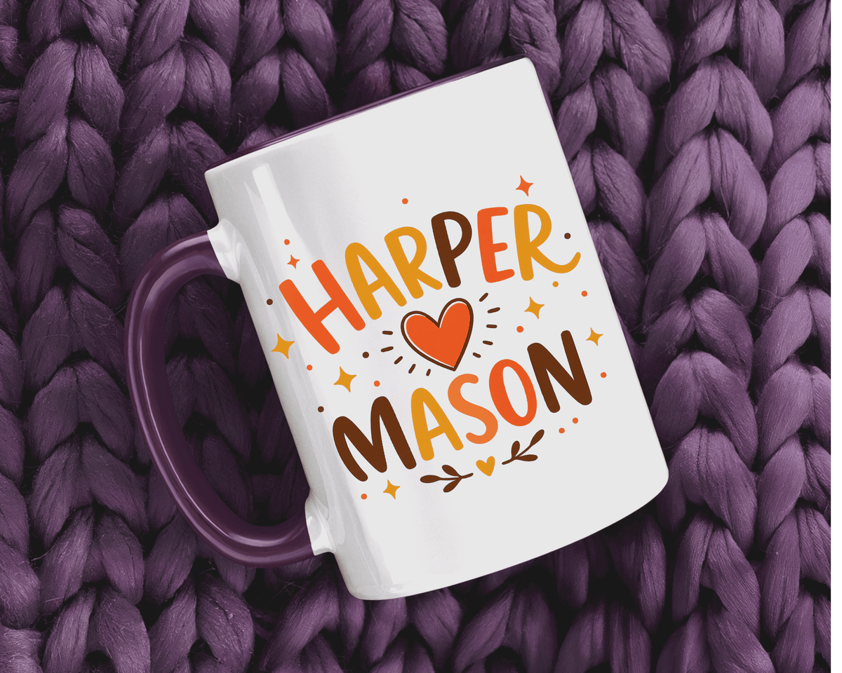 Personalized Couple Name Mug, Custom Names Coffee Mug, Matching Couple Gift, Anniversary Present for Husband and Wife, Romantic Mug