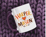 Personalized Couple Name Mug, Custom Names Coffee Mug, Matching Couple Gift, Anniversary Present for Husband and Wife, Romantic Mug