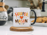 Personalized Couple Name Mug, Custom Names Coffee Mug, Matching Couple Gift, Anniversary Present for Husband and Wife, Romantic Mug