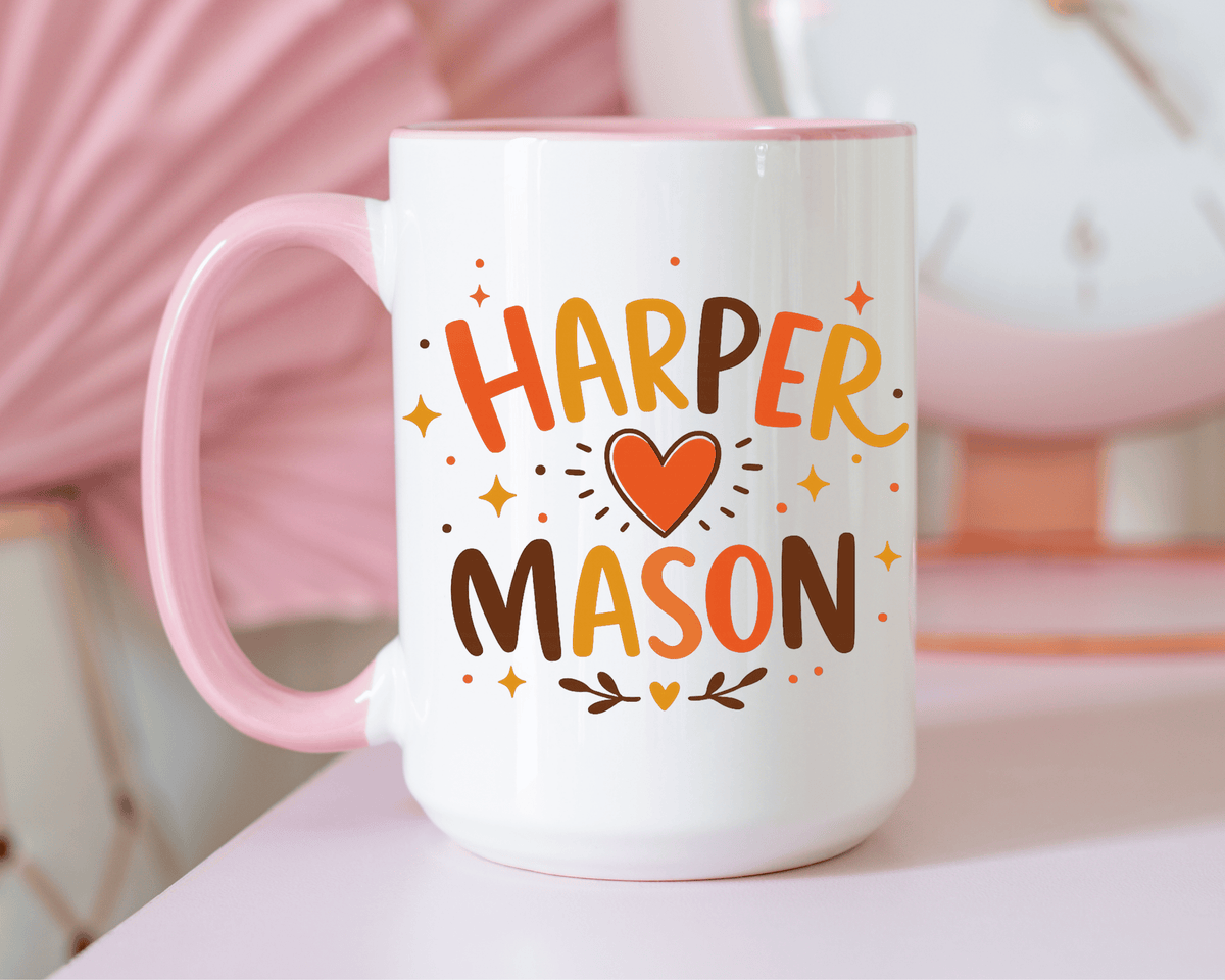 Personalized Couple Name Mug, Custom Names Coffee Mug, Matching Couple Gift, Anniversary Present for Husband and Wife, Romantic Mug