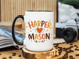 Personalized Couple Name Mug, Custom Names Coffee Mug, Matching Couple Gift, Anniversary Present for Husband and Wife, Romantic Mug