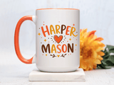 Personalized Couple Name Mug, Custom Names Coffee Mug, Matching Couple Gift, Anniversary Present for Husband and Wife, Romantic Mug
