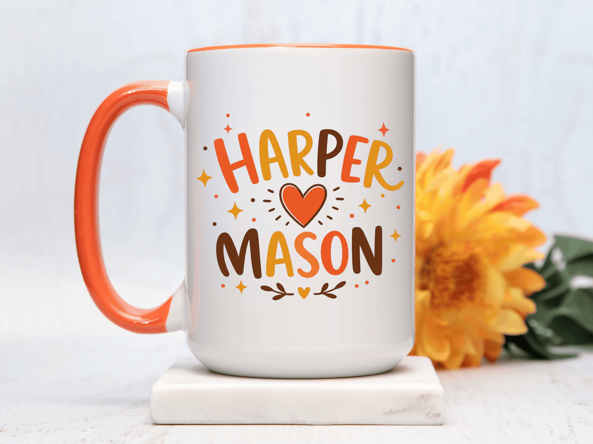 Personalized Couple Name Mug, Custom Names Coffee Mug, Matching Couple Gift, Anniversary Present for Husband and Wife, Romantic Mug