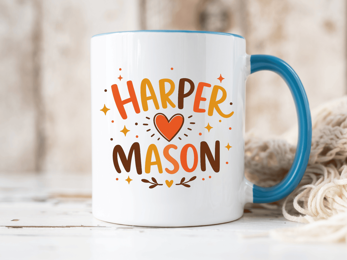 Personalized Couple Name Mug, Custom Names Coffee Mug, Matching Couple Gift, Anniversary Present for Husband and Wife, Romantic Mug
