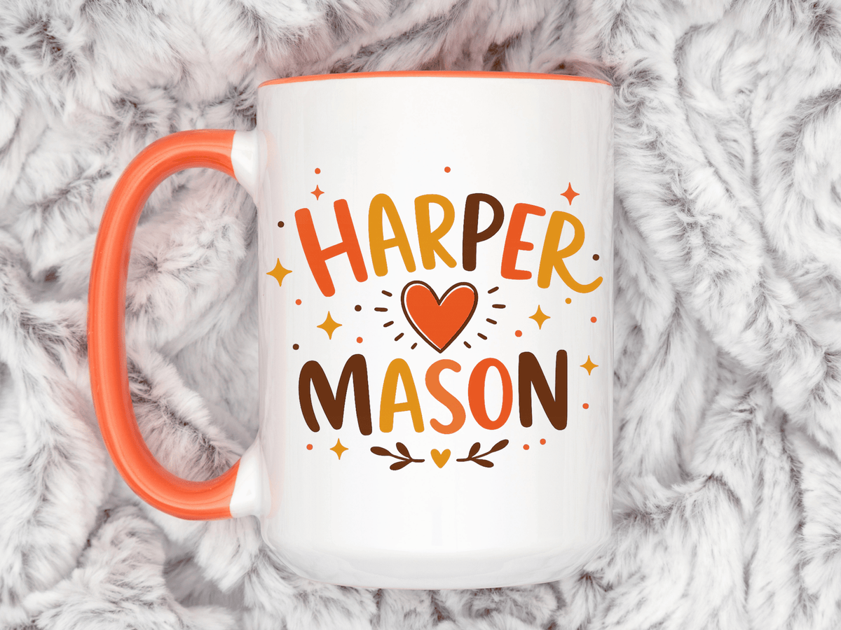 Personalized Couple Name Mug, Custom Names Coffee Mug, Matching Couple Gift, Anniversary Present for Husband and Wife, Romantic Mug
