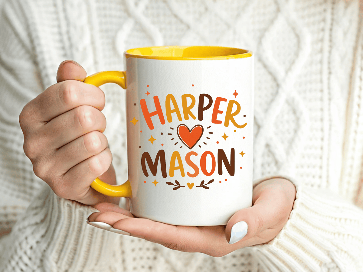 Personalized Couple Name Mug, Custom Names Coffee Mug, Matching Couple Gift, Anniversary Present for Husband and Wife, Romantic Mug