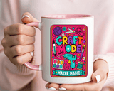 Craft Lover Coffee Mug, Craft Mode Maker Magic Mug, Gift for Crafters and DIY Enthusiasts, Creative Hobby Coffee Cup for Makers