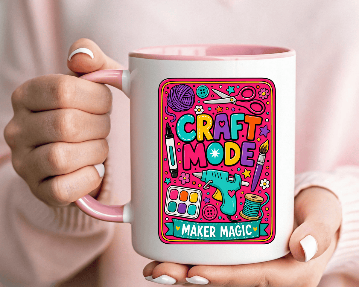 Craft Lover Coffee Mug, Craft Mode Maker Magic Mug, Gift for Crafters and DIY Enthusiasts, Creative Hobby Coffee Cup for Makers