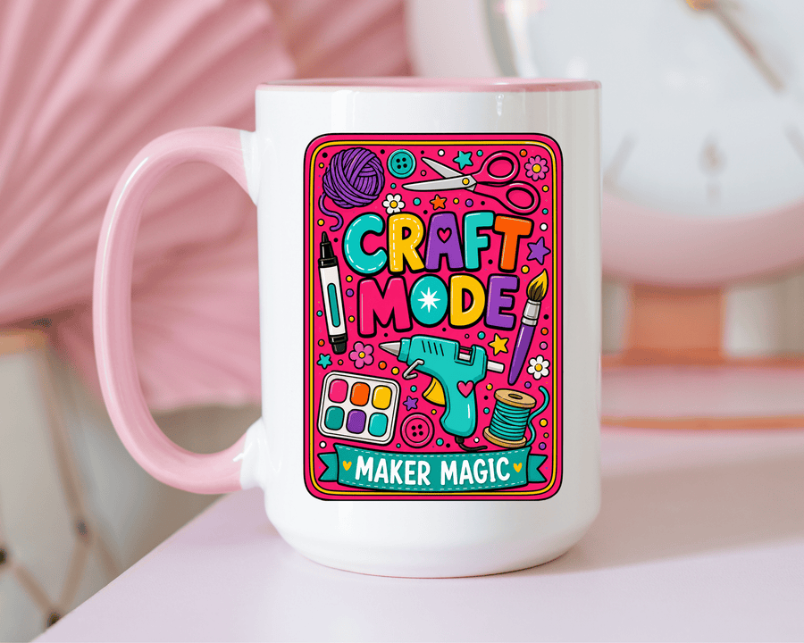 Craft Lover Coffee Mug, Craft Mode Maker Magic Mug, Gift for Crafters and DIY Enthusiasts, Creative Hobby Coffee Cup for Makers