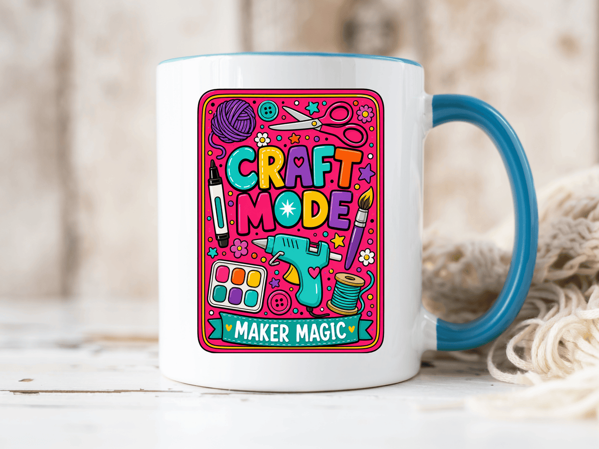Craft Lover Coffee Mug, Craft Mode Maker Magic Mug, Gift for Crafters and DIY Enthusiasts, Creative Hobby Coffee Cup for Makers