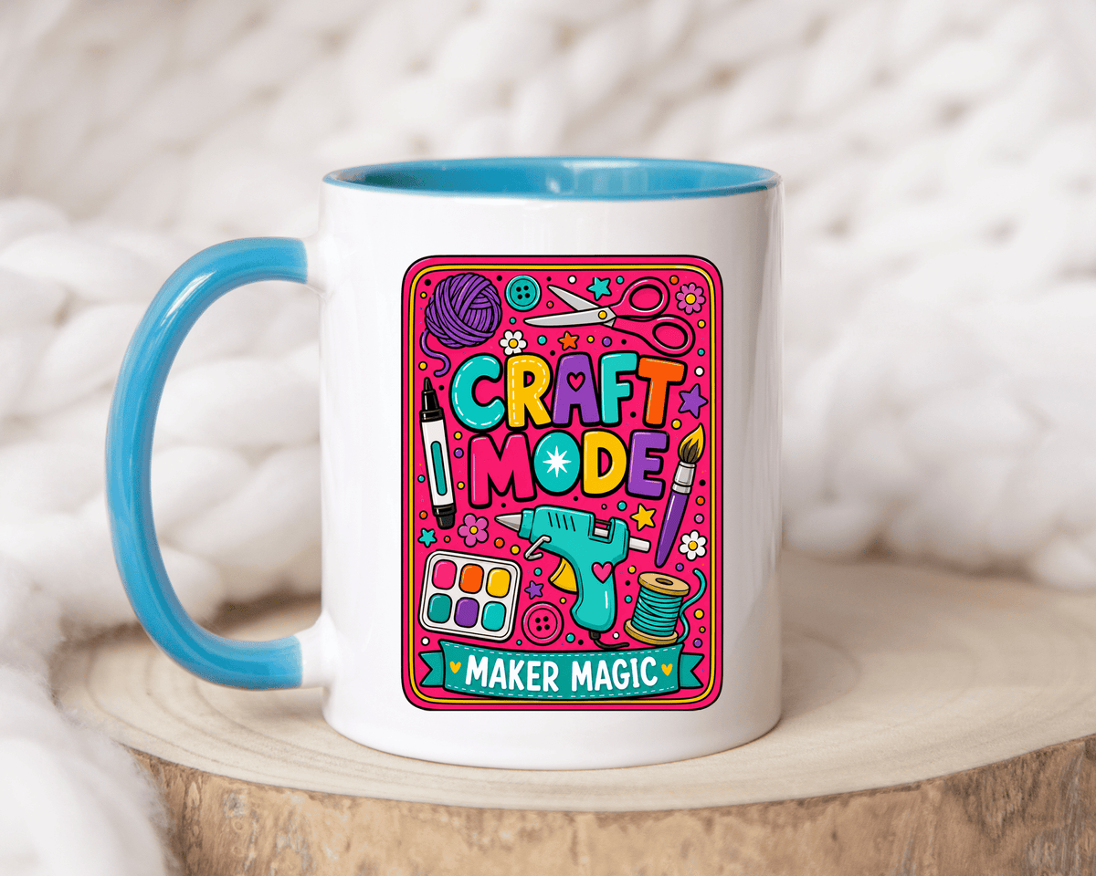 Craft Lover Coffee Mug, Craft Mode Maker Magic Mug, Gift for Crafters and DIY Enthusiasts, Creative Hobby Coffee Cup for Makers