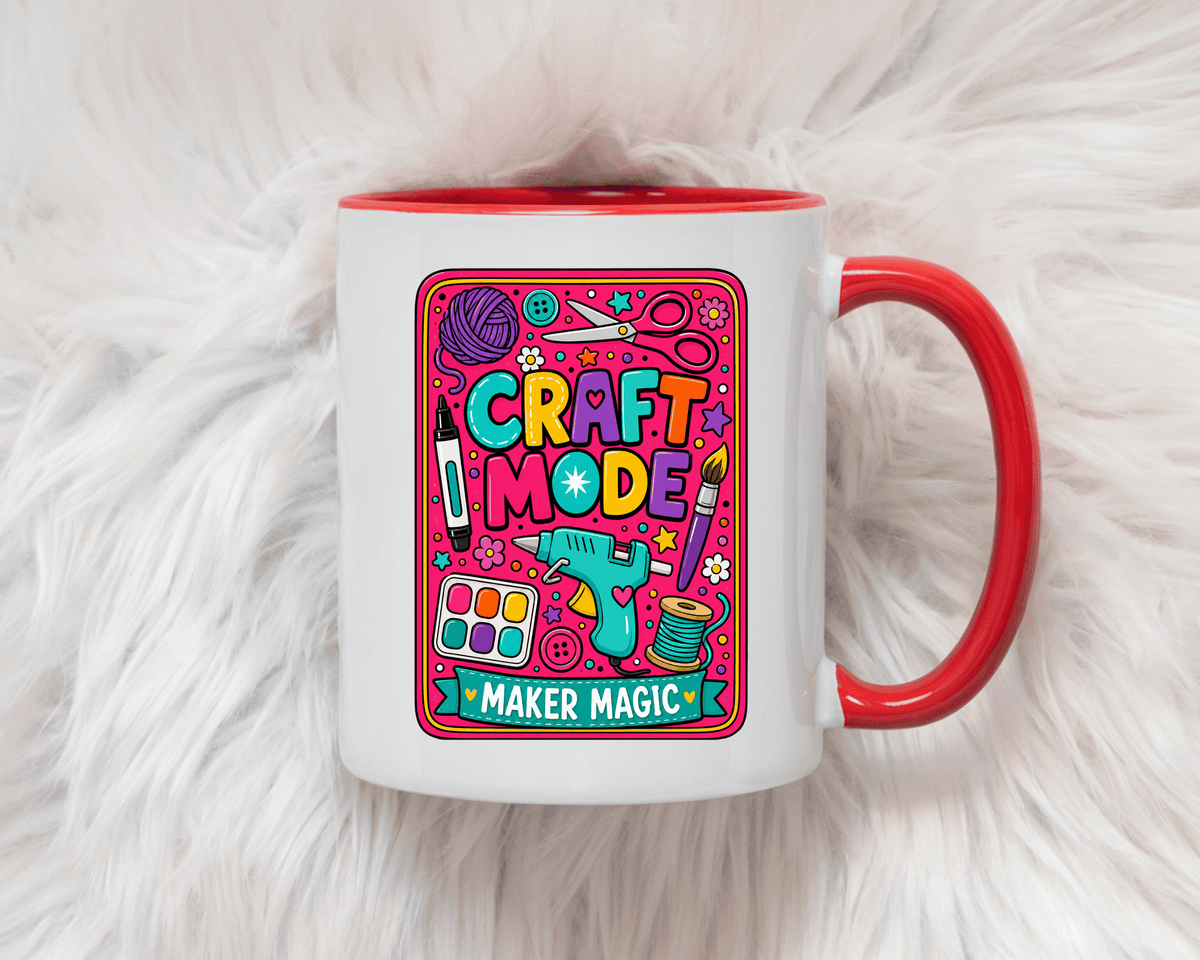 Craft Lover Coffee Mug, Craft Mode Maker Magic Mug, Gift for Crafters and DIY Enthusiasts, Creative Hobby Coffee Cup for Makers