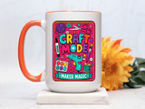 Craft Lover Coffee Mug, Craft Mode Maker Magic Mug, Gift for Crafters and DIY Enthusiasts, Creative Hobby Coffee Cup for Makers
