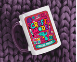 Craft Lover Coffee Mug, Craft Mode Maker Magic Mug, Gift for Crafters and DIY Enthusiasts, Creative Hobby Coffee Cup for Makers