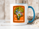 Painter Tarot Card Mug, Artist Coffee Mug, Creative Artist Gift, The Painter Art Lover Cup, Unique Painting Gift for Women and Men