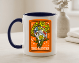 Painter Tarot Card Mug, Artist Coffee Mug, Creative Artist Gift, The Painter Art Lover Cup, Unique Painting Gift for Women and Men