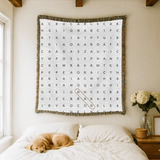 Animal Word Search Woven Blanket, Educational Puzzle Throw Blanket, Personalized Learning Gift for Kids, Animal Lover Activity Blanket