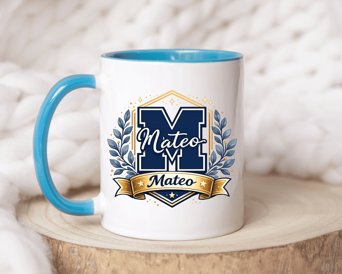 Personalized Initial Name Mug, Custom Monogram Coffee Mug for Men and Boys, Letter Mug with Name, Birthday Gift for Son, Unique Custom Cup
