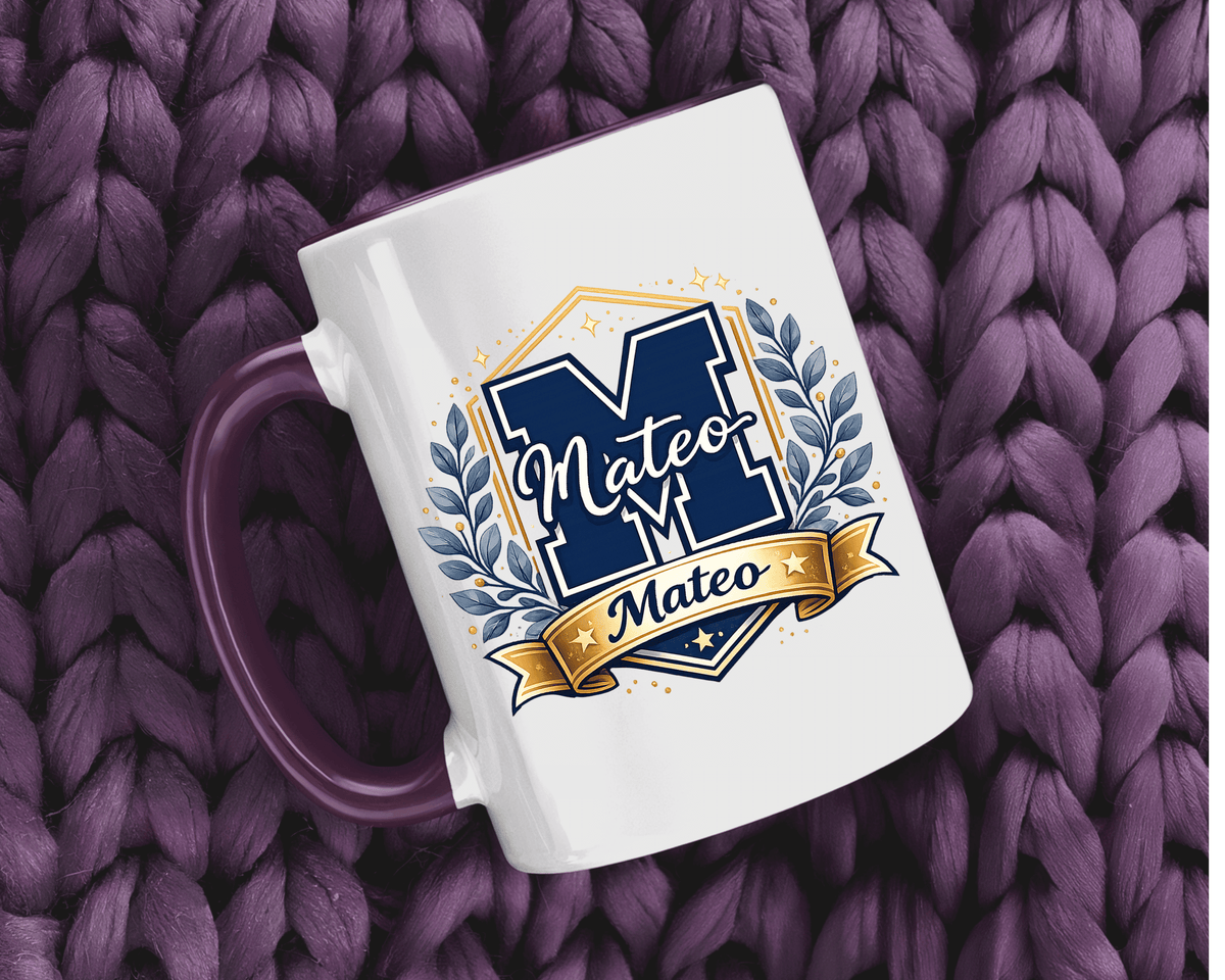 Personalized Initial Name Mug, Custom Monogram Coffee Mug for Men and Boys, Letter Mug with Name, Birthday Gift for Son, Unique Custom Cup