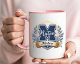Personalized Initial Name Mug, Custom Monogram Coffee Mug for Men and Boys, Letter Mug with Name, Birthday Gift for Son, Unique Custom Cup