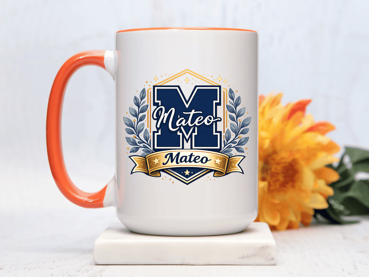 Personalized Initial Name Mug, Custom Monogram Coffee Mug for Men and Boys, Letter Mug with Name, Birthday Gift for Son, Unique Custom Cup