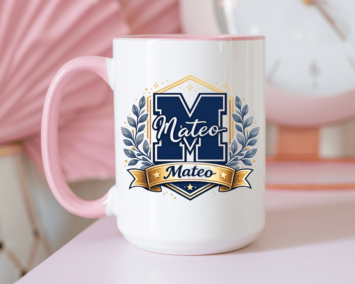 Personalized Initial Name Mug, Custom Monogram Coffee Mug for Men and Boys, Letter Mug with Name, Birthday Gift for Son, Unique Custom Cup