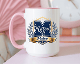 Personalized Initial Name Mug, Custom Monogram Coffee Mug for Men and Boys, Letter Mug with Name, Birthday Gift for Son, Unique Custom Cup