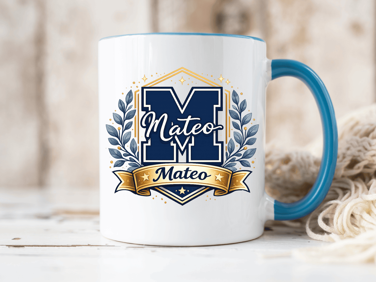 Personalized Initial Name Mug, Custom Monogram Coffee Mug for Men and Boys, Letter Mug with Name, Birthday Gift for Son, Unique Custom Cup