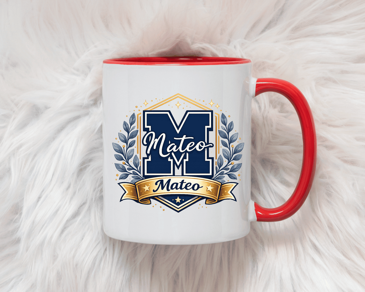 Personalized Initial Name Mug, Custom Monogram Coffee Mug for Men and Boys, Letter Mug with Name, Birthday Gift for Son, Unique Custom Cup