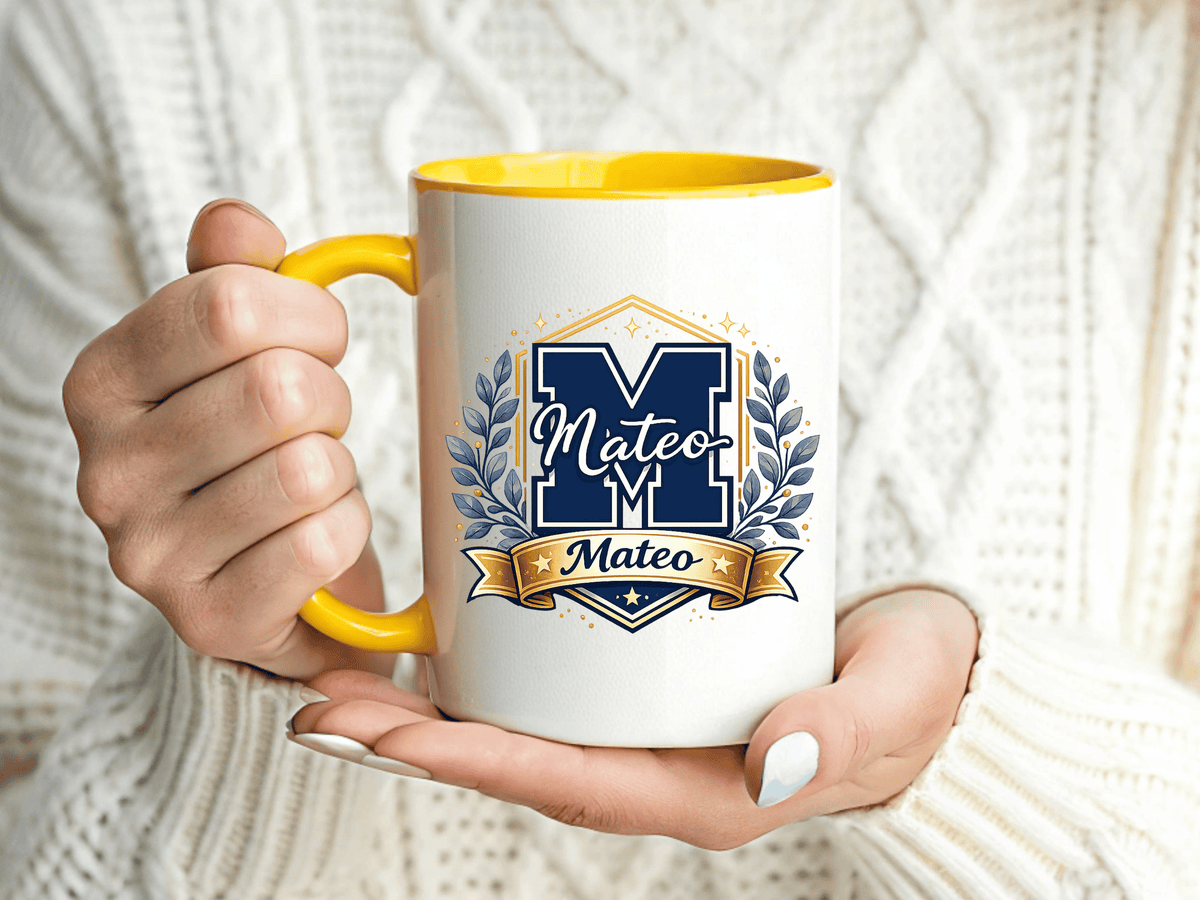 Personalized Initial Name Mug, Custom Monogram Coffee Mug for Men and Boys, Letter Mug with Name, Birthday Gift for Son, Unique Custom Cup