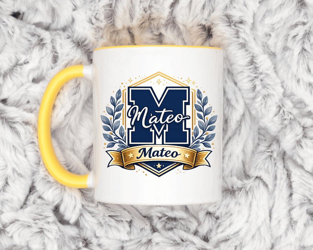 Personalized Initial Name Mug, Custom Monogram Coffee Mug for Men and Boys, Letter Mug with Name, Birthday Gift for Son, Unique Custom Cup