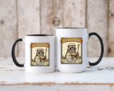 Our God Is Still Working Miracles Coffee Mug, Funny Raccoon Christian Gift for Friends, Cute Religious Parody Trash Panda Ceramic Tea Cup with Black Handle