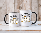 Funny Loud Ducks Mama Coffee Mug, Cute Mother's Day Gift from Kids, Sarcastic Chaos Mom Ceramic Tea Cup with Black Handle