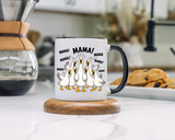 Funny Loud Ducks Mama Coffee Mug, Cute Mother's Day Gift from Kids, Sarcastic Chaos Mom Ceramic Tea Cup with Black Handle