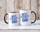 Best Adventure Buddy Dad Coffee Mug, Father's Day Gift from Kids, Travel and Hiking Outdoor Papa Ceramic Tea Cup with Black Handle