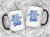 Best Adventure Buddy Dad Coffee Mug, Father's Day Gift from Kids, Travel and Hiking Outdoor Papa Ceramic Tea Cup with Black Handle
