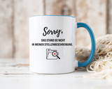 Sorry Das Stand So Nicht In Meiner Stellenbeschreibung Coffee Mug, Funny German Office Joke Gift for Coworkers, Sarcastic Job Description Ceramic Tea Cup with Pink Handle