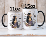 Intuitive Dreamer Astrology Coffee Mug, Mystic Woman Zodiac Mug, Written in Stardust Cup, Celestial Goddess Gift, Spiritual Coffee Mug