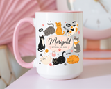Personalized Cat Aunt Coffee Mug, Custom Cat Mom Style Mug with Name, Official Cat Aunt Gift, Cat Lover Coffee Cup, Pet Owner Mug