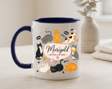 Personalized Cat Aunt Coffee Mug, Custom Cat Mom Style Mug with Name, Official Cat Aunt Gift, Cat Lover Coffee Cup, Pet Owner Mug