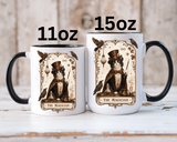 Black Cat Magician Tarot Coffee Mug, Mystic Cat Tarot Card Mug, The Magician Cat Cup, Witchy Gothic Gift for Cat Lovers