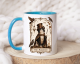 Black Cat Magician Tarot Coffee Mug, Mystic Cat Tarot Card Mug, The Magician Cat Cup, Witchy Gothic Gift for Cat Lovers