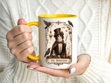 Black Cat Magician Tarot Coffee Mug, Mystic Cat Tarot Card Mug, The Magician Cat Cup, Witchy Gothic Gift for Cat Lovers