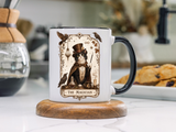Black Cat Magician Tarot Coffee Mug, Mystic Cat Tarot Card Mug, The Magician Cat Cup, Witchy Gothic Gift for Cat Lovers